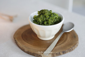 Homemade hazelnut-parsley pesto