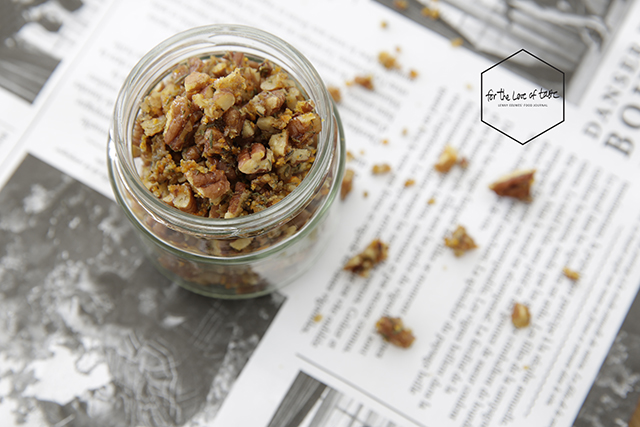 raw candied orange and thyme  pecan nuts