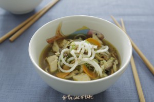 Daikon mushroom autumn soup